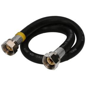 Sanivesk Rubberen Gasslang Zwart Wartel M24 x 60cm