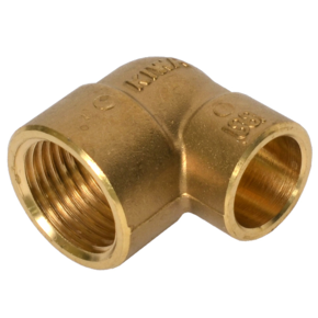 Sanivesk Soldeerkoppeling Messing Knie (Soldeer x Binnendraad) 22mm x 3/4