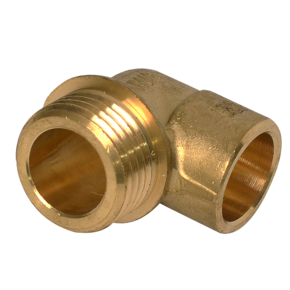 Sanivesk Soldeerkoppeling Messing Knie (Soldeer x Buitendraad) 22mm x 3/4