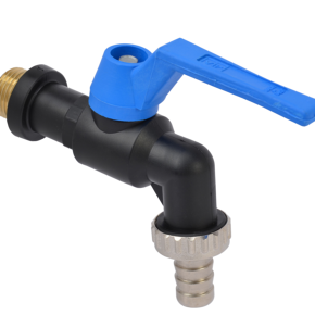 Sanivesk Vorstbestendige Buitenkogelkraan met Hendelbediening en Slangwartel Zwart (Buitendraad x Buitendraad) 1/2