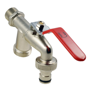 Sanivesk Tap Kogelkraan Dubbel met Hendel en Slangkoppeling 1/2