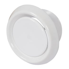 Sanivesk Luchtventiel met Instelbare Doorstroom Kunststof Wit Ø100mm