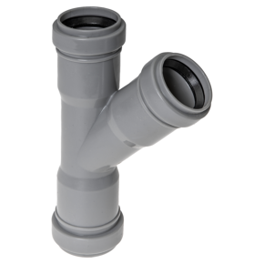 PPC T-Stuk 45 Graden (Mof x Mof x Mof) 32x32x32mm Grijs