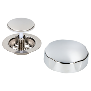 Sanivesk Badplug + Knop Chroom