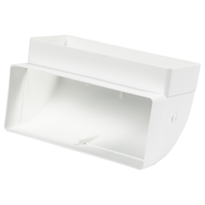 Sanivesk Vlakkanaal Bochtstuk Verticaal Kunststof 220x90mm Wit