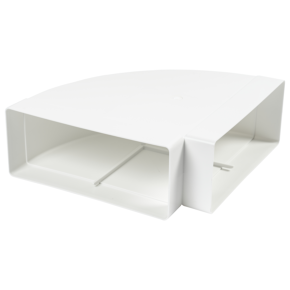 Sanivesk Vlakkanaal Bocht Horizontaal 220x90mm Wit